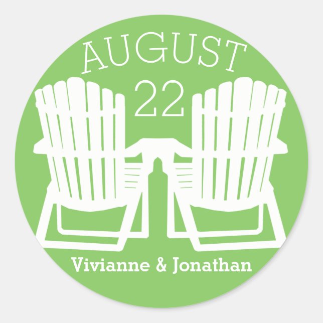 Sticker Rond Chaises Adirondack (Devant)