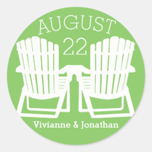 Sticker Rond Chaises Adirondack