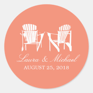 Sticker Rond Chaises Adirondack MARIAGE