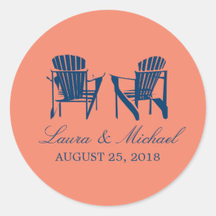 Sticker Rond Chaises Adirondack MARIAGE