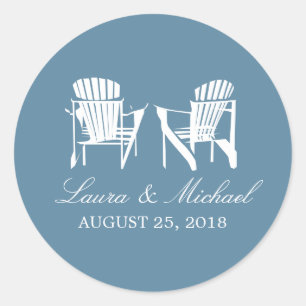 Sticker Rond Chaises Adirondack   MARIAGE