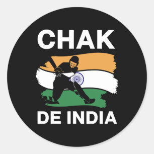 Sticker Rond Chak De India - Les joueurs de l'équipe de cricket