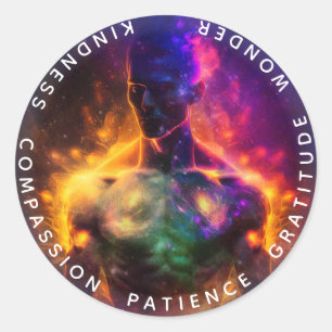 Sticker Rond Chakras Auras humains Energy Healer