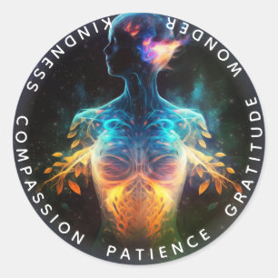 Sticker Rond Chakras Auras humains Energy Healer