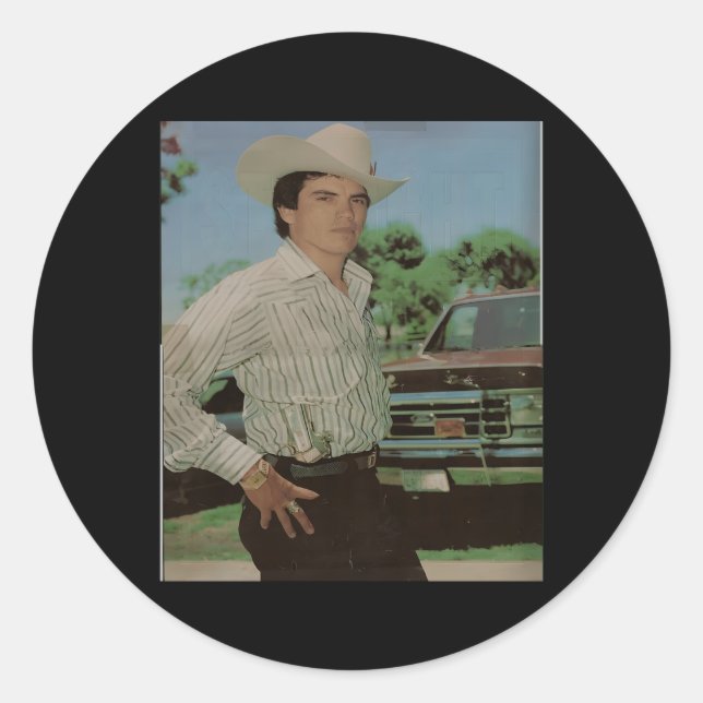 Sticker Rond Chalino Sanchez Directement En Dehors De Sinaloa (Devant)