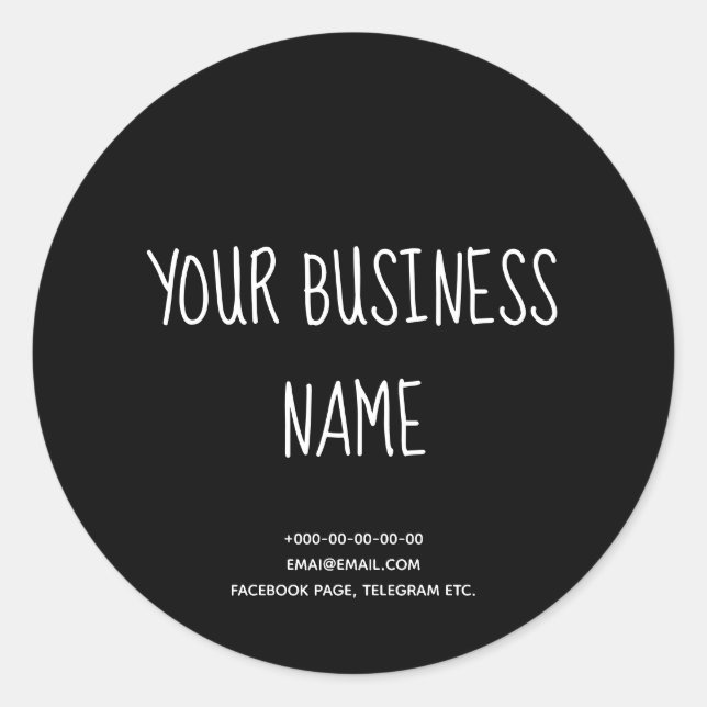 Sticker Rond Chalkboard style chic gâteaux, boulangerie, fait m (Devant)