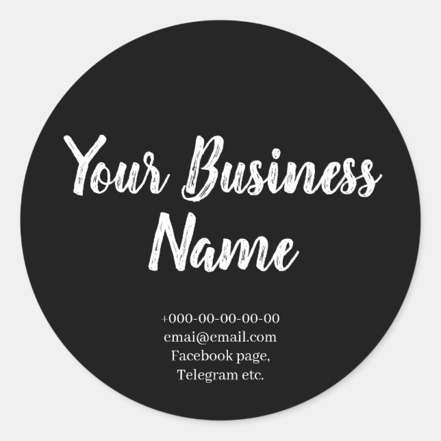 Sticker Rond Chalkboard style chic gâteaux, boulangerie, fait m (Devant)