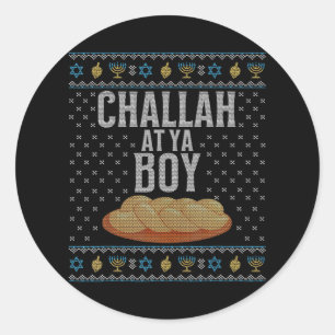 Sticker Rond Challah À Ya Boy Drôle Mauvais Hanoukka Juif