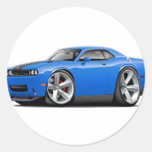 Sticker Rond Challenger SRT8 Blue-Black