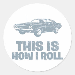 Sticker Rond Challengeur de 1970 Dodge Hemi