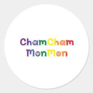 Sticker Rond Cham Cham Mon mon