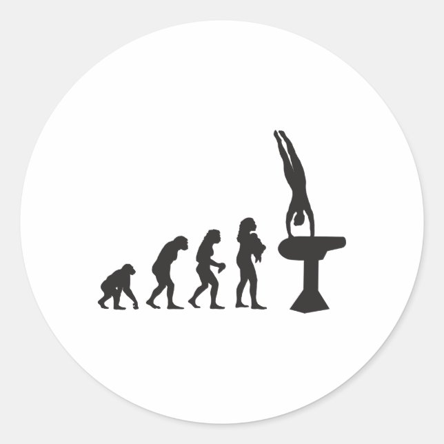 Sticker Rond Chambre forte gymnastique (Devant)