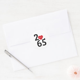 Sticker Rond Chambre numéro 256 en maillot Tri-Blend