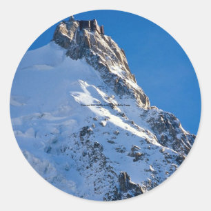 Sticker Rond Chamonix de Aiguille de Midi, Mont Blanc, France