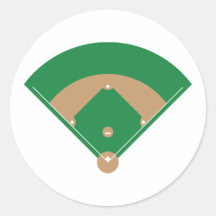 Sticker Rond Champ de baseball