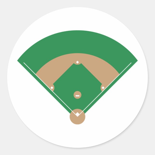 Sticker Rond Champ de baseball (Devant)