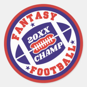 Sticker Rond Champ de football Imaginaire