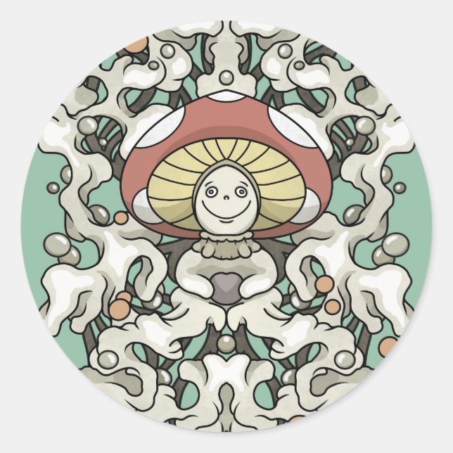 Sticker Rond Champagne (Devant)