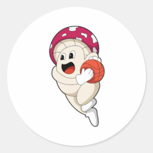 Sticker Rond Champagne de basket-ball