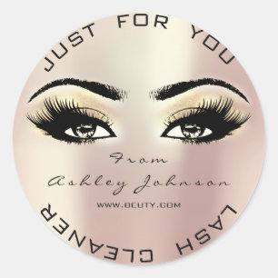 Sticker Rond Champaiment Beauté Parties scintillant Coral Lash 