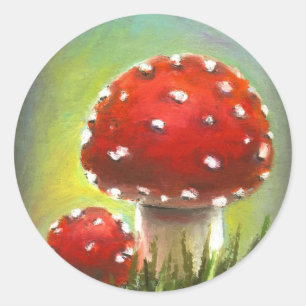 Sticker Rond Champignons
