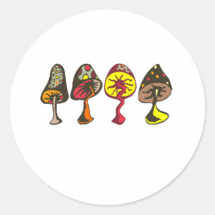 Sticker Rond Champignons