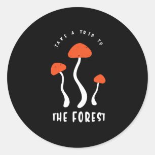 Sticker Rond Champignons Humour Drôle Dit Champignons Picker