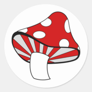Sticker Rond Champignons magiques