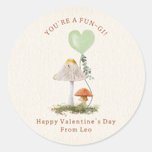 Sticker Rond Champignons Pun Champignons Salle de classe Valent