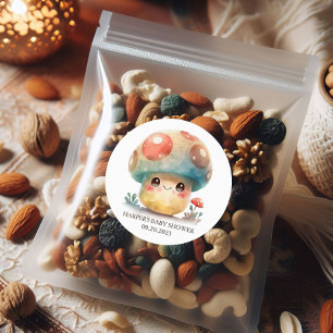 Sticker Rond Champignons Whimsical