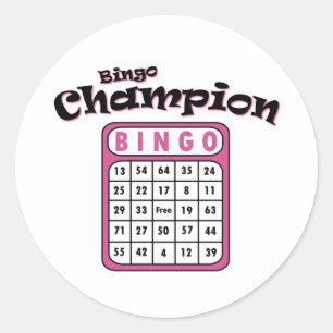 Sticker Rond Champion de Bingo