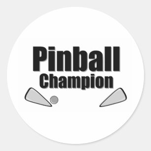 Sticker Rond Champion de Pinball