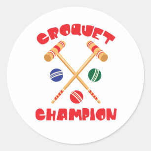 Sticker Rond Champion du Croquet
