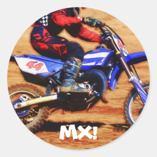 Sticker Rond Champion Motocross Dirt-Bike Racer 4
