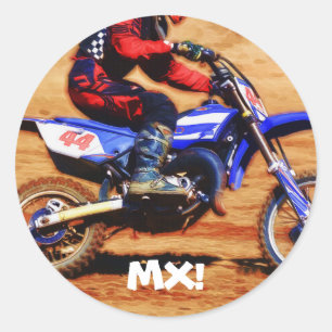 Sticker Rond Champion Motocross Dirt-Bike Racer 4