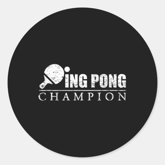 Sticker Rond Champion Ping Pong (Devant)