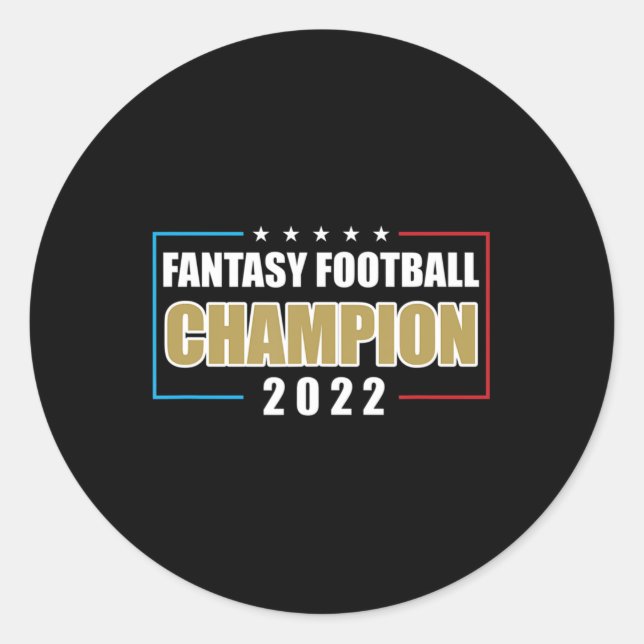Sticker Rond Championne d'Imaginaire de football des États-Unis (Devant)