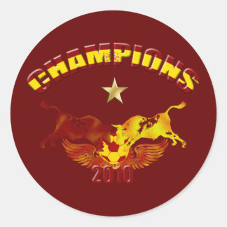 Sticker Rond Champions toro taureaux espagnols 2010