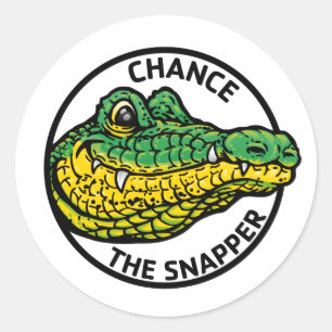 Sticker Rond Chance de l'autocollant Snapper