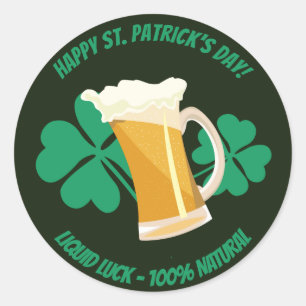 Sticker Rond chance liquide Saint Patrick's Day