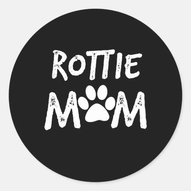 Sticker Rond chandail maman rottie chaise chaise chien cadeau f (Devant)
