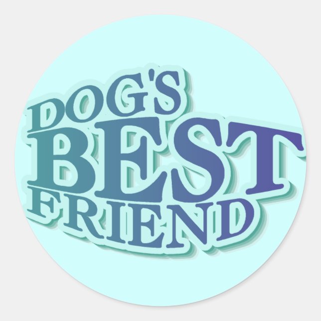 Sticker Rond Chandails et cadeaux du meilleur ami du chien (Devant)