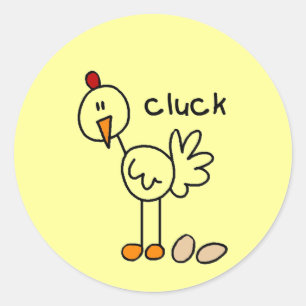 Sticker Rond Chandelier Figure Chicken Tshirts et cadeaux