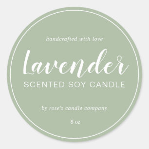 Sticker Rond Chandelle de Soy Chic à la maison Laurel Green