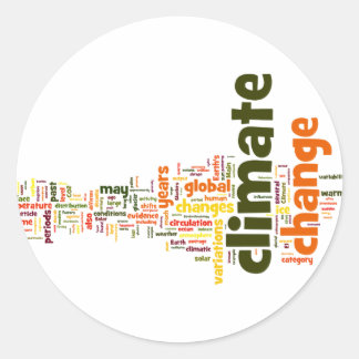 Sticker Rond changement climatique deux