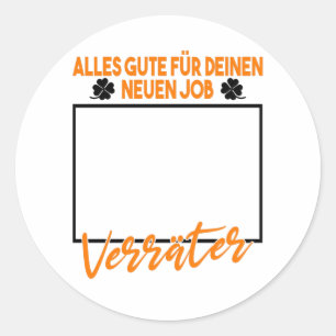 Sticker Rond Changement d'emploi Adieu Cadeau d'adieu pour coll