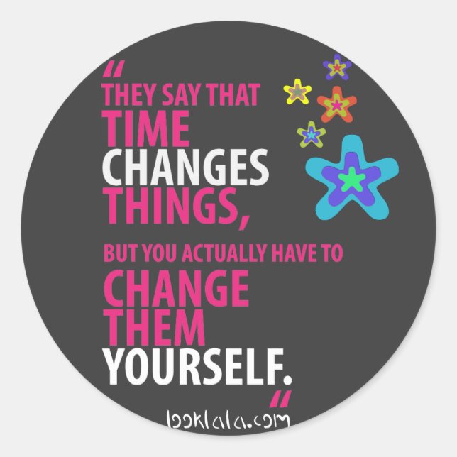 Sticker Rond Changements d'heure (Devant)