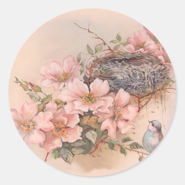 Sticker Rond Chanson de printemps (Devant)