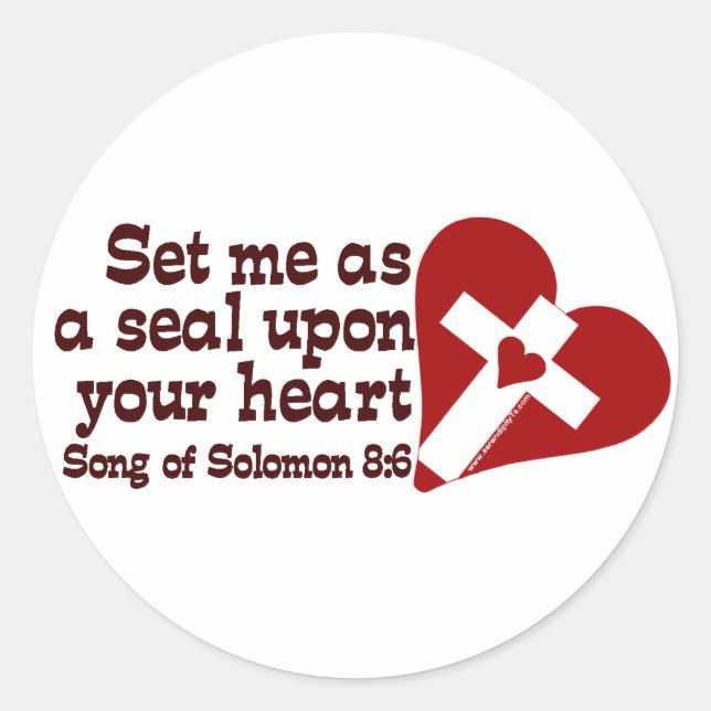Sticker Rond Chanson de Salomon 8:6 (Devant)