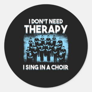 Sticker Rond Chant Dans Une Chorale Thérapie Chorale Chorus Mus